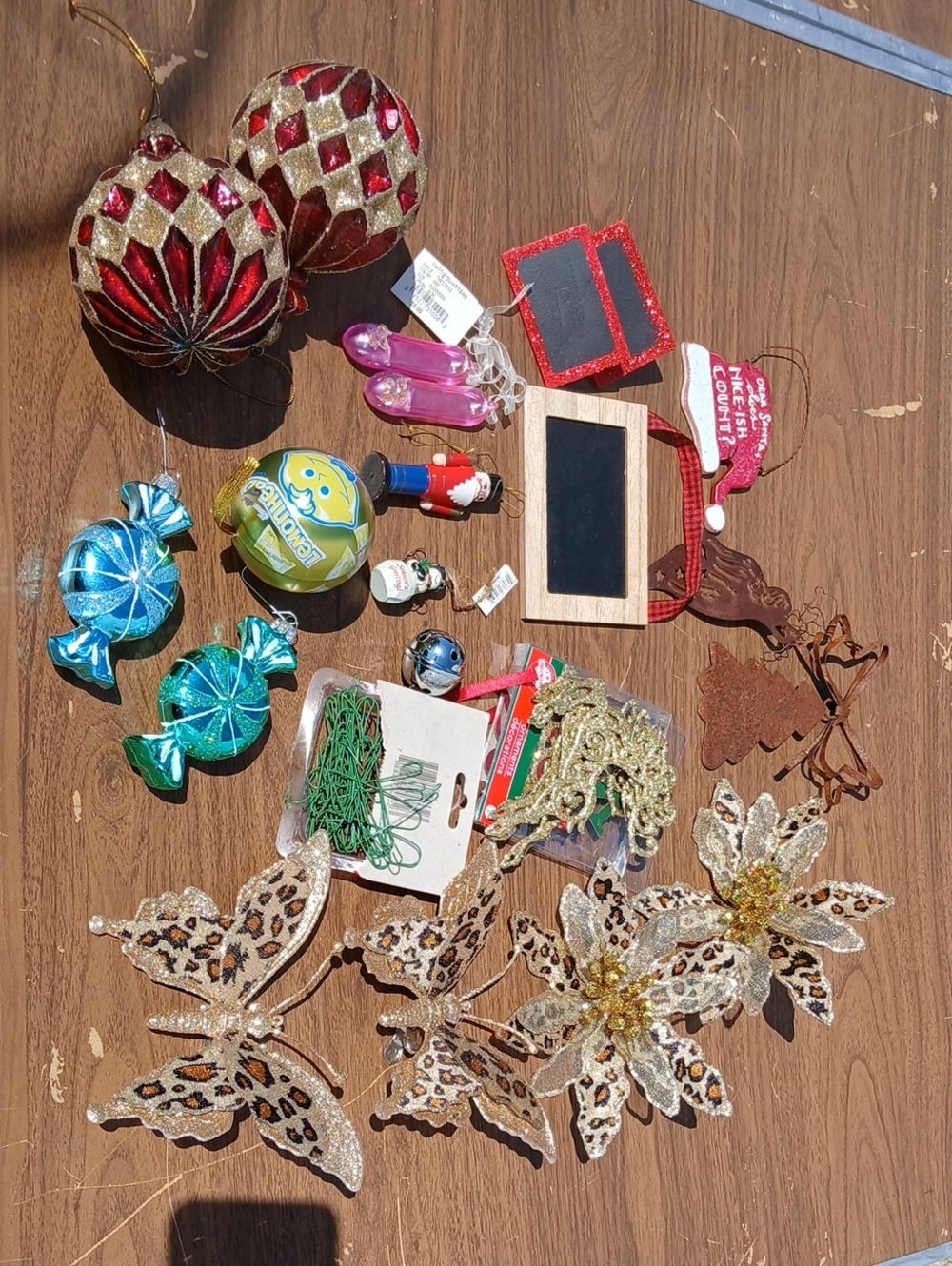 Assorted Holiday Christmas Ornaments Multicolor Festive